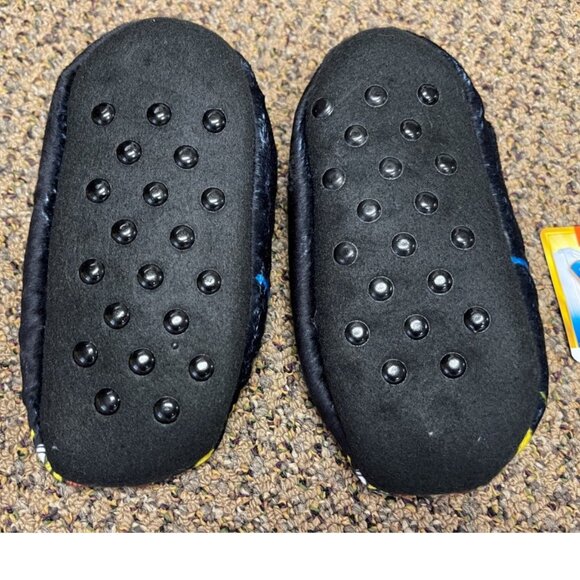 Toddler Boys Paw Patrol Slippers Nickelodeon Black Plush Slip On Non Slip - Picture 4 of 4